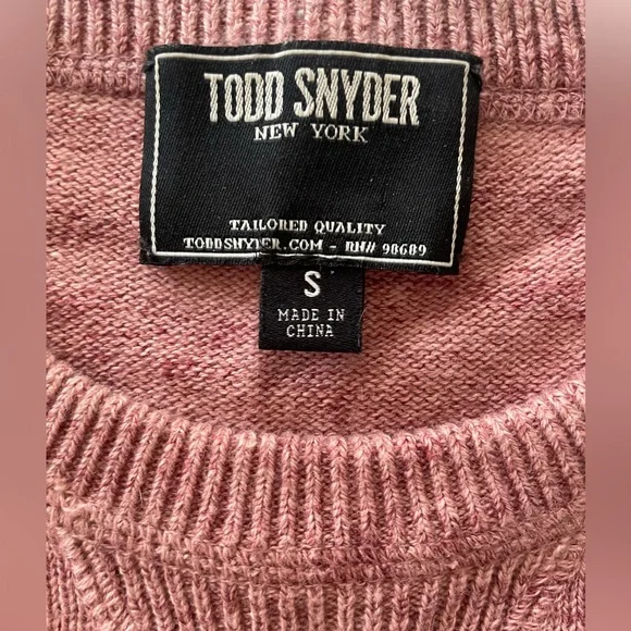 Todd Snyder New York dusty rose cotton/cashmere sweater - Picture 3 of 7